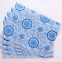CLEARANCE Glassine Envelopes with Leaf Pattern / Waxed Paper Envelope in  Oriental Porcelain Style (5pcs / 17.5cm x 12.7cm / 6.88 x 5 / Blue) S332