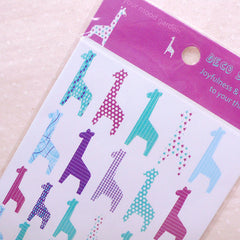 CLEARANCE Cute Giraffe Stickers / Animal Sticker (6 Sheet / 228pcs) Scrapbook Diary Calendar Organizer Deco Journal Decoration Card Embellishment S336