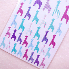 CLEARANCE Cute Giraffe Stickers / Animal Sticker (6 Sheet / 228pcs) Scrapbook Diary Calendar Organizer Deco Journal Decoration Card Embellishment S336