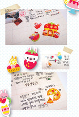 Kawaii Rabbit Puffy Stickers / Cute Animal Stickers / Food and Sweets Sticker (1 Sheet) Scrapbooking Diary Sticker Planner Deco Sticker S360