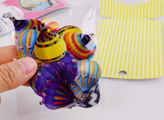 Hot Air Balloon Sticker Flakes / Photo Soup PVC Flake Stickers / Cute Deco Stickers / Calendar Sticker (Around 70pcs) Travel Phone Case S407