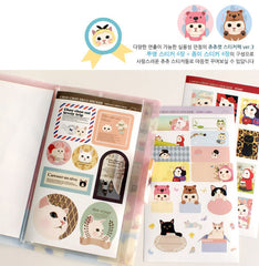 Choo Choo Cat Sticker Pack / Cute Deco Stickers / Journal Life Planner Filofax Organizer Sticker (8 Sheets) Kawaii Erin Condren Sticker S413