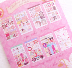 Choo Choo Cat Sticker Pack / Cute Deco Stickers / Journal Life Planner Filofax Organizer Sticker (8 Sheets) Kawaii Erin Condren Sticker S413