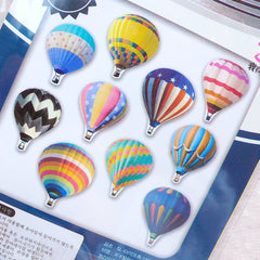 Hot Air Balloon Sticker Flakes / Photo Soup PVC Flake Stickers / Cute Deco Stickers / Calendar Sticker (Around 70pcs) Travel Phone Case S407