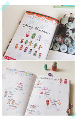 CLEARANCE Antique Toy & Fairytale Stickers (2 Sheets / Russian Doll Christmas King Soldier Fairy Tale Children Novel Characters) Planner Stickers S417