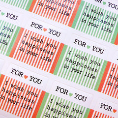 For You Stickers / Square Seal Sticker / Seal Labels (1 Sheet / 16pcs) Gift Wrap Etsy Shop Supplies Favor Decoration Product Packaing S431