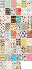 Assorted Retro Label Sticker Mix (52pcs) Home Decor Card Embellishment Collage Diary Journal Filofax Planner Scrapbook Party Supplies S448