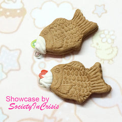 Taiyaki Fish Mold 37mm Silicone Mold Flexible Mold Decoden Kawaii Miniature Sweets Fimo Polymer Clay Dollhouse Food Cabochon Charms MD135