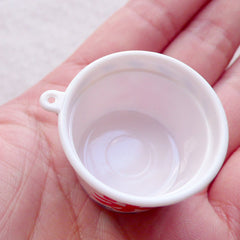 Dollhouse Ice Cream Cup Charms / Miniature Parfait Sundae Cups / Mini Frozen Yogurt Cup (4pcs by Random / 30mm x 23mm) Fake Sweets MC50