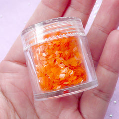 Tiny Diamond Confetti / Translucent Rhombic Flakes (Orange) Nail Decoration Supplies Scrapbooking Resin Jewelry Making Party Decor SPK131