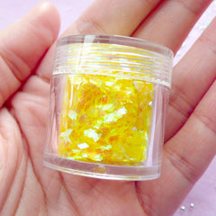 Iridescent Diamond Confetti / Translucent Nail Art Flakes / Little Rhombic Glitter (AB Yellow) Bling Deco Kawaii Resin Craft Decoden SPK133