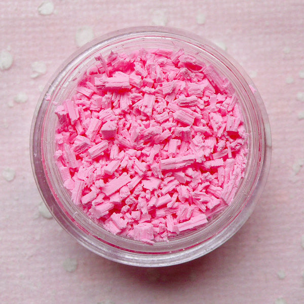 Fake Topping (Pink) Faux Sprinkles Flakes Miniature Sweets Cupcake Coo ...