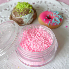 Fake Topping (Pink) Faux Sprinkles Flakes Miniature Sweets Cupcake Cookie Cell Phone Deco TP007