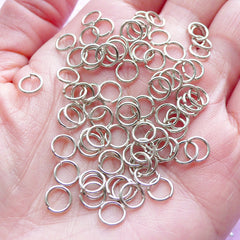 6mm Open Jump Rings / Silver Jumprings (80 pcs / Silver / 20 Gauge) Charm Connector Necklace Bracelet Making Jewellery Findings F328