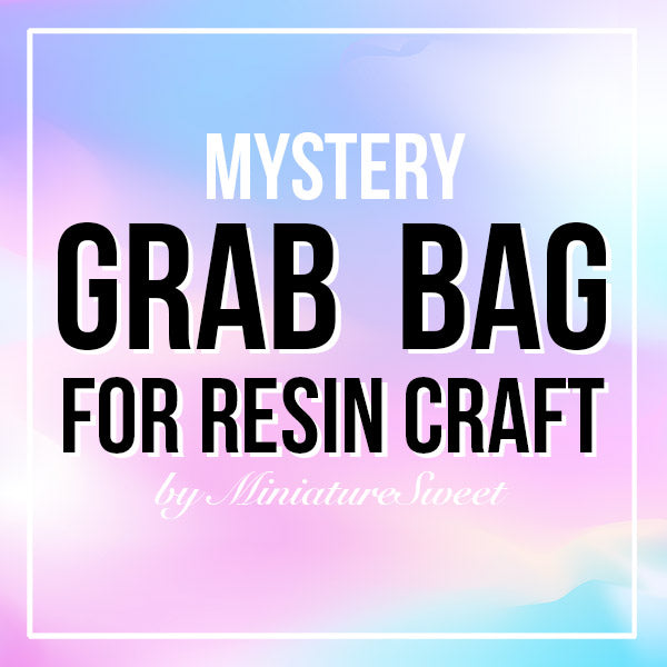 Mystery Grab Bag for Resin Craft | Kawaii UV Resin Craft Kit with Pigment Silicone Mold Open Bezel Clear Film Embellishment and More