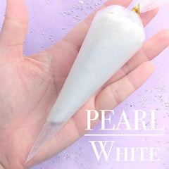 White Pearl Deco Cream | Pearlescence Whipped Cream | Kawaii Sweets Deco | Miniature Food DIY | Phone Case Decoden (50g / White)