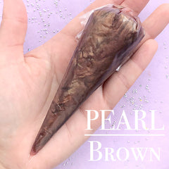 Pearl Whip Cream for Decoden Case Making | Pearlescence Frosting | Pearlised Sweet Deco Cream | Kawaii Crafts (50g / Chocolate Brown)