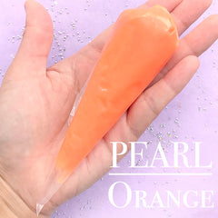 Pearlescence Whipped Cream | Pearlised Deco Cream for Decoden Case DIY | Pearl Frosting | Kawaii Sweet Deco (50g or 100g / Orange)
