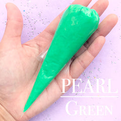 Pearl Deco Cream for Decoden Phone Case | Pearlescence Whipped Cream | Pearlised Frosting | Kawaii Food Craft (50g / Green)