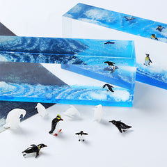 Miniature Animal Resin Inclusion | 3D Penguin Figurine | Diorama Resin World DIY | Resin Art Supplies (1 piece / 15mm 18mm 21mm)