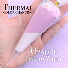 Thermal Color Changing Deco Cream | Heat Sensitive Whip Cream | Thermochromic Icing | Thermocolor Frosting | Kawaii Decoden (50g / Pink to White)